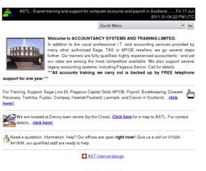 astl.co.uk: Accountancy Systems and Training Limited
Authorised suppliers for Sage, MYOB and TAS accounting software.