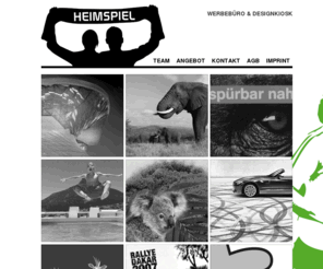 christian-baptist.com: HEIMSPIEL GbR - WERBEBÜRO & DESIGNKIOSK
Heimspiel. 
										Werbebüro für Design und Kommunikation. 
										Freies Kreativteam in Kempten & München.