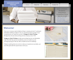 hodgsonsquickprinting.com: Printing Services- Kulpsville, PA - Hodgson's Quick Printing
Hodgson's Quick Printing has served Kulpsville, PA and Montgomery County since 1979.
