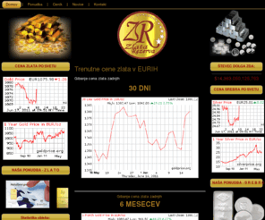 zlata-rezerva.si: Trenutne cene zlata v EURIH
Kaj je zlato - Zlata rezerva - investisticija v žlahtne kovine, zlato, srebro, srebrniki, zlatniki,