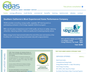 findlagreenhomes.com: Los Angeles Energy Audits, BPI Certified Contractor, Home Performance, Energy Upgrade California
REAS Residential Energy Assesment Services