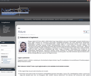 netlord.info: Rólunk
Cégünk professzionális minőségű weblapokat, portálokat épít egyedi vagy tömeges megrendelésre. Offline -online marketing anyagok tervezését és kivitelezését is vállaljuk. Emellett több éves tapasztalattal rendelkező kollégán zenei anyagok elkészítését vállalja A-tól Z-ig!