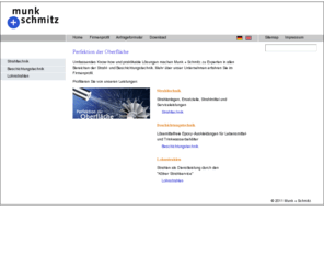 strahltechnik-druckluftstrahlanlagen.de: Oberflächentechnik Munk   Schmitz GmbH & Co.: Munk   Schmitz - Strahl- und Beschichtungstechnik
Umfassendes Know-how und praktikable Lösungen machen Munk Schmitz zu Experten in allen Bereichen der Strahl- und Beschichtungstechnik.