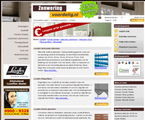 zonwering-webshop.nl: Zonwering-webshop.nl, dé Luxaflex Webshop
Zonwering-webshop.nl is dé Luxaflex webshop en online aanbieder van Luxaflex producten. Van horizontale jaloezieën en facette shades tot duette shades.