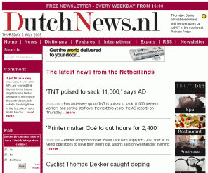 dutchnews.nl: DutchNews.nl brings daily news from The Netherlands in English
DutchNews.nl brings daily news from The Netherlands in English