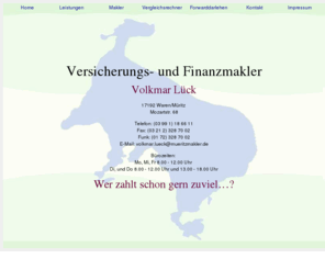 mueritzmakler.net: Versicherungs- und Finanzmakler Volkmar Lück - Home
