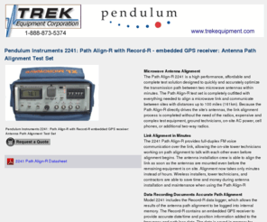 pendulum-2241.com: Pendulum Instruments 2241: Path Align-R with Record-R - embedded GPS receiver: Antenna Path Alignment Test Set
New and refurbished test and measurement equipment from Agilent, Fluke, Anritsu, BK Precision, LeCroy, Tektronix,and more. Oscilloscopes, Spectrum Analyzers, Network Analyzers, Power Supplies, Generators, Meters ...