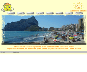 alquileresgritzke.com: Alquiler de apartamentos y villas en Calpe, Moraira y Benissa (Costa Blanca)
Casas y apartamentos de alquiler con piscina para sus vacaciones en Calpe, Moraira, Jávea y Benissa (Alicante)