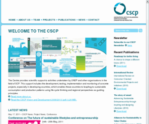 cscp.net: Home - scp-centre.org
The Centre provides scientific support to activities undertaken by UNEP and other organisations in the field of SCP. 