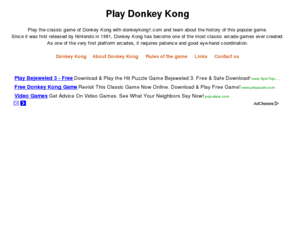 donkeykong1.com: Donkey Kong 1 - Play Donkey Kong Online
Play the classic game of Donkey Kong, learn about Donkey Kong's history and rules