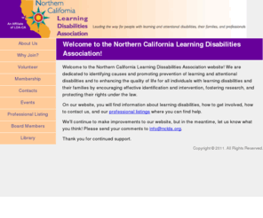 eastbaylda.org: East Bay Learning Disabilities Association
EBLDA is a non-profit organization of volunteers including individuals with learning disabilities, their families and professionals.