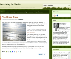 searchingforhealth.com: Searching for Health
Thyroid resistance, chronic illness and living your healthiest life. Sharing information on thyroid resistance and empowering individuals with chronic illness to live their healthiest life in mind,body and spirit.