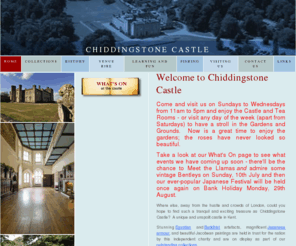 chiddingstonecastle.org.uk: Chiddingstone Castle, unique castle in Kent, Home of Denys Bower, his amazing collections, and a stunning wedding venue
Local castle in Kent, the home of Denys Bower, collections of Japanese, Egyptian, Buddhist, artefacts, venue for weddings, educational trips, and fishing