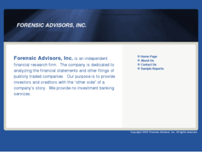 forensicadvisors.com: Page 1
