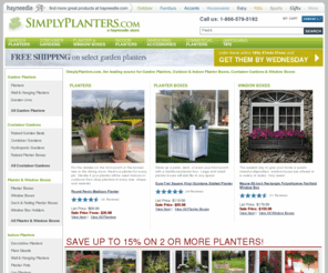 hayneedlesimplyplanters.com: Planters: Outdoor Planter Boxes & Garden Planters on Sale at SimplyPlanters.com
Shop our huge planter selection and save! Get up to 30% off and fast shipping on garden planters, indoor & outdoor planters, window boxes & planter boxes at SimplyPlanters.com.