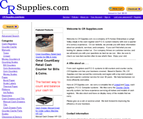 crsupplies.com: CR Supplies Div. R. Humes Enterprises
cash register, money counters, Paper, Ribbons, Counter Cache, Safes