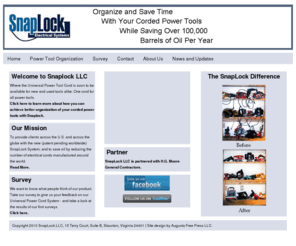 snaplockllc.com: SnapLock LLC - Makers of the Universal Snaplock Cord System
The homepage for SnapLock LLC, Makers of the Universal Snaplock Cord System