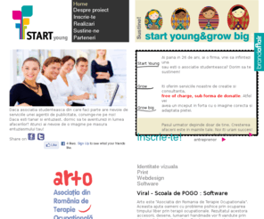 startyoung.ro: Start Young & Grow Big, Proiect non-profit, Identitatate Vizuala Gratuita pentru Start-up
Proiectul non-profit START YOUNG isi 
	propune sa sustina tinerii antreprenori, chiar si asociatiile 
	studentesti prin consultanta, identitate vizuala (logo, carti de vizita 
	si foi cu antet), design de website si o macheta de print gratuite. 
	Brandaffair Advertising isi propune sa puna la dispozitia celor mai 
	indraznete start-up-uri serviciile sale de creatie pentru construirea 
	imaginii acestora.