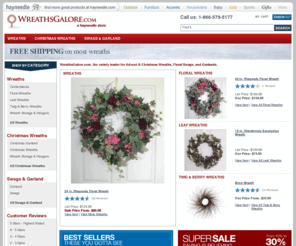 wreathsgallery.com: Wreaths: Shop Door Wreath at WreathsGalore.com
Shop our huge Christmas wreath selection and save up to 30% or more! Buy online and get fast shipping on advent wreaths, swags & garlands at WreathsGalore.com.