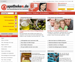 apotheken.de: Home: Apotheke, Notdienst, Apothekennotdienst, Notdienstsuche, Arzneimittelvorbestellung, Apotheker
Welche Apotheke in Ihrer Nähe hat Notdienst. Sie wollen ein Arzneimittel im Internet bestellen? Informationen für Ihre Gesundheit.