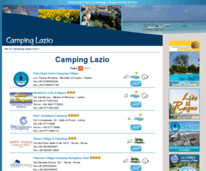 campinglazio.com: camping lazio - lazio camping
camping lazio: per te numerose informazioni per le tue vacanze nei camping lazio e tutte le località limitrofe