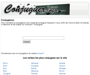 conjuguer.info: Conjugaison - Conjuguer.info
Conjuguer.info - Toutes les conjugaisons à tous les temps des verbes de la langue française. Pour ne plus hésiter sur la conjugaison exacte d'un verbe.