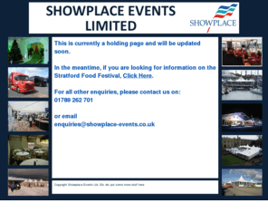 showplaceevents.com: Showplace Events Ltd
Showplace, Specialist Exhibition and Event Management providers of temporary exhibition structures and roadshow trailers based in Stratford upon Avon, Warwickshire