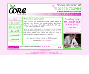 coretuition.org: Core Tuition - Home
Core Tuition - Expert Tuition in English and Maths