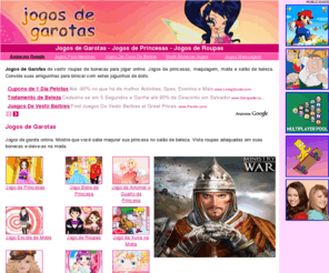 jogosdegarotas.org: Jogos de Garotas | Jogos de Princesas | Jogos de Roupas
JOGOS DE GAROTAS - Jogos de princesas, games online de roupas de bonecas, jogo para garota, moda, salao de beleza, maquiagem, dolls e vestir meninas