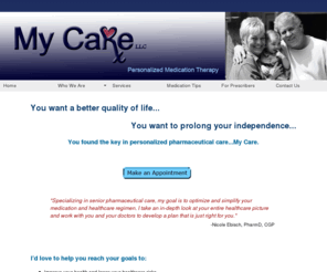 mycarerx.com: My Care | Home
Welcome to My Care, the key to personalized medication therapy.  Make an appointment with us to receive personal pharmaceutical care and have a better quality of life.