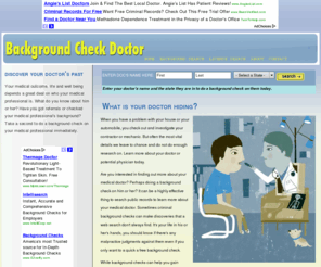 backgroundcheckdoctor.com: BackgroundCheckDoctor.com - Background Check Your Doctor
BackgroundCheckDoctor.com - Background Check Your Doctor