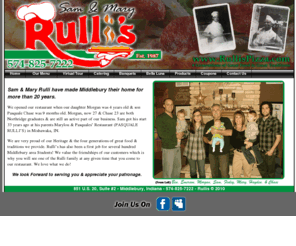 rullispizza.com: Rulli's Italian Restaurant : authentic Italian pasta, pizza, subs and salad : Middlebury Indiana
