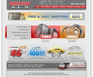 discount-tire.net: Home - Discount Tire Direct
Discount Tire Direct offers Free Shipping on name brand tires such as Goodyear, Michelin, Nitto, Falken, Yokohama, & Kumho.  Find low prices, large inventory and great customer service  even find custom alloy wheels / rims for your car & truck in hot new chrome styles.