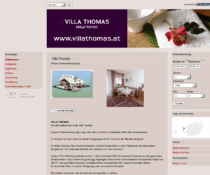 villathomas.at: Villa Thomas, Mayrhofen - Willkommen - Tiscover
Ferienwohnung Villa Thomas in Mayrhofen. Fam. Grein. Unsere Ferienwohnung liegt im Zentrum von Mayrhofen. Gemütliche Wohnung für 2-5 Personen.