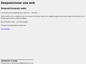 desposicionarweb.com: Como desposicionar una web | desposicionarweb.com
