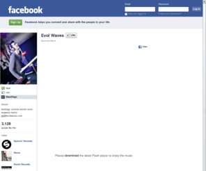 evolwaves.com: Incompatible Browser | Facebook
 Facebook is a social utility that connects people with friends and others who work, study and live around them. People use Facebook to keep up with friends, upload an unlimited number of photos, post links and videos, and learn more about the people they meet.