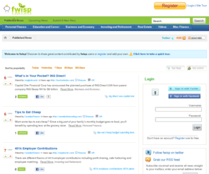 fwisp.com: fwisp-Top Business & Financial Blogosphere Links
Crowd-sourced blogosphere goodness: all the latest news, articles & videos from the business, finance and investing world.