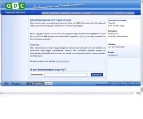 greenshippingnews.com: Domeinregistratie, Webhosting, SSL Certificaten, Spam & Virus Firewall, Hosted Exchange - QDC Internetservices
QDC Internetservices levert hoogwaardige en betrouwbare diensten voor de zakelijke en particuliere markt tegen aantrekkelijke tarieven.