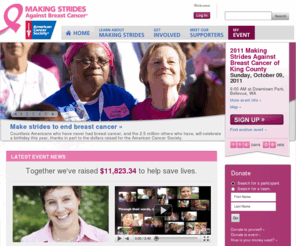 kingcountystrides.org: The American Cancer Society:
Together we're making strides toward a world with less breast cancer and more birthdays!