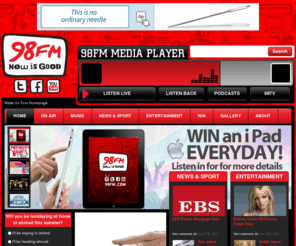 98fm.ie: 98FM: Dublin's No1 music radio station
Listen live to Dublin's favourite radio station, home to great music,
prizes, gossip, interviews and lots lots more