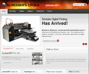 dtgprinting.com: Welcome to Screener's Choice!
Screener's Choice is the supplier for MaxBlack products. From ScreenRIP Pro, to the Mod1 Series DTG printers and our Waterproof films, you can be confident in you will receive the best quality products at affordable prices!