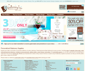 expressionery.com: Personalized Stationery (Stationary) for all Occasions from Expressionery
Personalized stationery (stationary) for all occasions including note cards, folded note cards, embossed stationery, address labels, photo note cards and custom stick figure stationery.