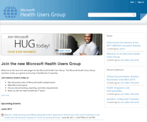 mshug.org: Microsoft HUG | Microsoft Healthcare Users Group
Microsoft Health Users Group (Microsoft HUG) is the healthcare industry forum for exchanging ideas, promoting learning, and sharing solutions for information systems using Microsoft technologies.