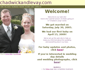 chadwickandlevay.com: Melissa Chadwick and John Levay
Melissa Chadwick and John Levay are happy to announce their engagement.