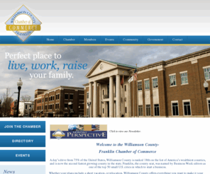 williamson-franklinchamber.com: Williamson County-Franklin Chamber of Commerce | Franklin Chamber | Cool Springs Chamber | Brentwood Chamber | Tennessee
Established in the late 1920s and chartered in 1954, the Williamson County-Franklin Chamber of Commerce is the premier business organization in Williamson County, with the Fairview Area Chamber of Commerce and the Nolensville Chamber of Commerce being affiliate members.