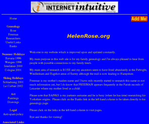 helenrose.org: Helen on the web
Welcome to Helen Rose on the web