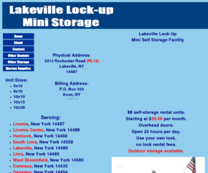 lakevillelock-upministorage.com: Index Lakeville Lock-Up Mini Storage
Lakeville Lock-Up is a Mini Self Storage Facility located in Lakeville, New York. 