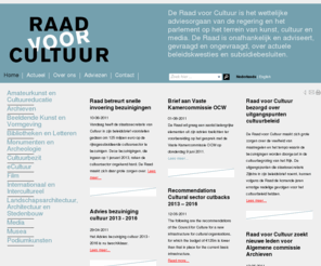 raadvoorcultuur.nl: Raad voor Cultuur - Home
Officiele homepage van de Raad voor Cultuur