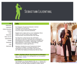 sebastian-lilienthal.de: Sebastian Lilienthal - Saxophon
Sebastian Lilienthal - Saxophon