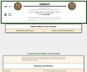 abbess.net: Vacuum Chambers, Cryostats, Cryogenics - Abbess Instruments
Abbess Instruments, custom - Cryostats, Cryogenics for Research and Vacuum chambers for degassing